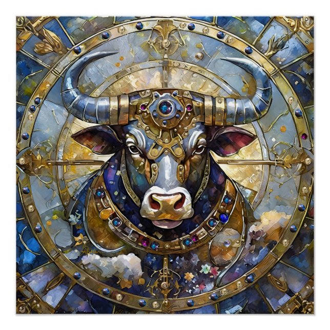 Poster Zodiaque - Taureau Le Taureau (Devant)