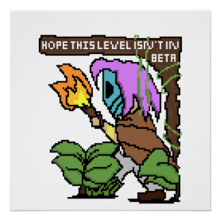 Poster Zoe Pixel Sign - "Niveau Bêta"