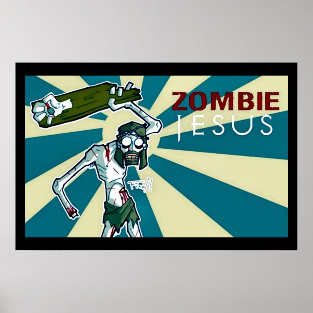 Poster Zombie Jésus Art Nouveau (Devant)