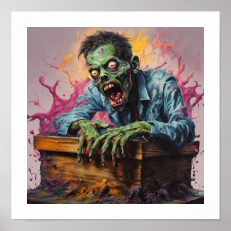 Poster Zombie Mugshot Halloween