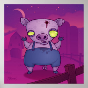 Poster Zombie Pig