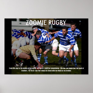POSTER ZOOMIE RUGBY