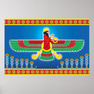 Poster Zoroastrien persan Faravahar