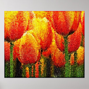 Posters d'art de peinture de tulipe Abstraite