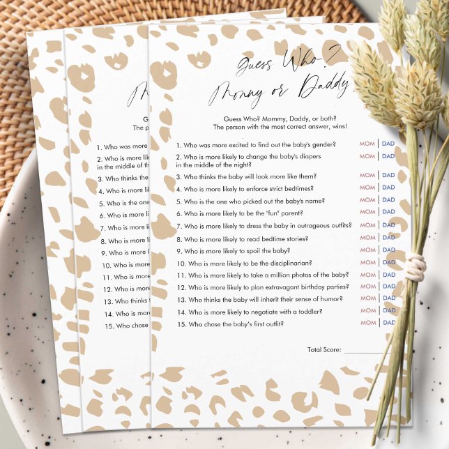 Posters de animaux Safari, Devinez qui maman ou pa (Modern Safari Animals prints, Gender Neutral Shower game, Guess Who, Mommy or Daddy?)