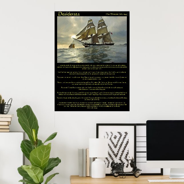 Posters de bateaux à voile Desiderata (Bureau à domicile)