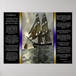 Posters de bateaux à voile Desiderata Ocean
