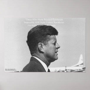 Posters de citations de JFK "Révolution pacifique"