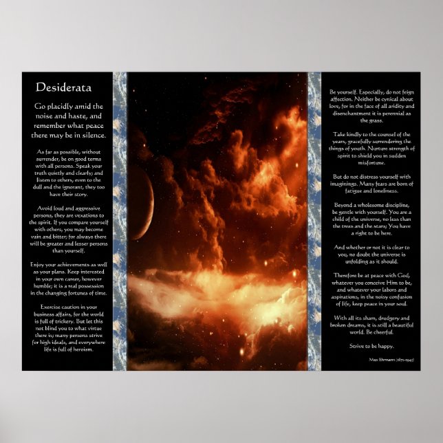 Posters de Desiderata Ocean Space (Devant)