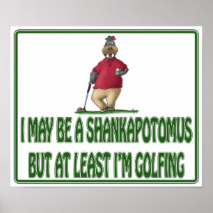 Posters de golf amusants : Shankapotomus Hippo