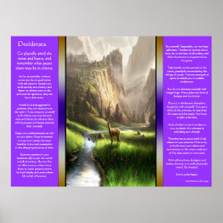 Posters de la vallée de Deer Desiderata