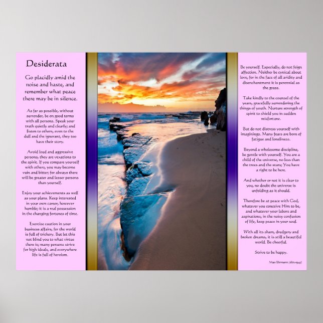 Posters Desiderata Blue Ocean (Devant)