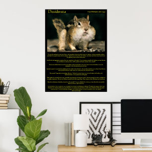 Posters Desiderata Chipmunk