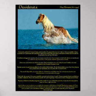 Posters du Cheval d'eau Desiderata