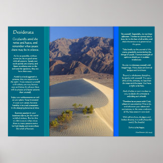 Posters du désert DESIDERATA