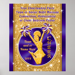 Posters en or et violet, n'importe quelle occasion