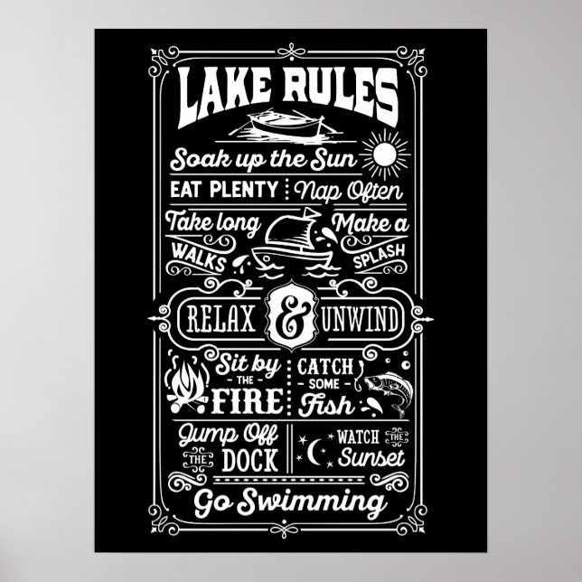 POSTERS EXTÉRIEURS - Lake Rules (Devant)