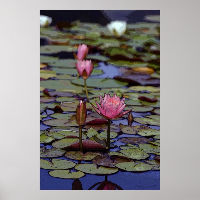 Posters Lily Pad Art -24x36 -autres tailles dispon (Devant)
