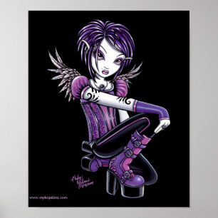 Posters "Monica" Purple Tattoo Angel