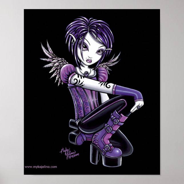 Posters "Monica" Purple Tattoo Angel (Devant)