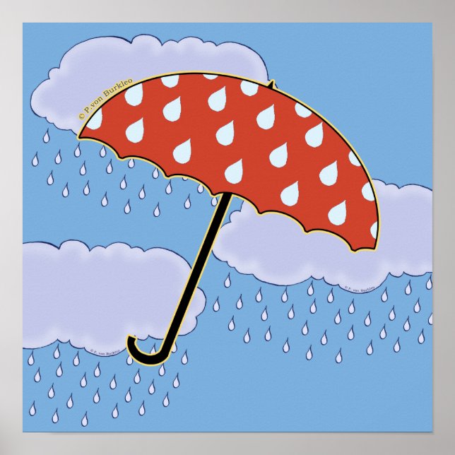 Posters parapluies mignons (Devant)
