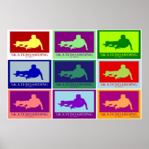 POSTERS - SKATEBOARDING OLYMICS POP ART MUR ART