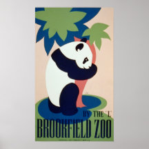 Posters vintage, Brookfield Zoo Panda Bear WPA