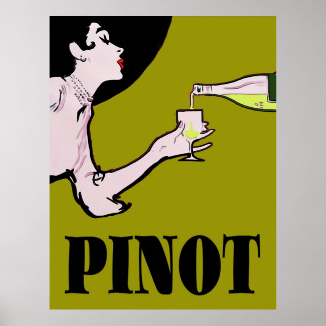 Posters Vintage de la Dame Pinot (Devant)
