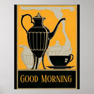 Posters vintage du café du matin