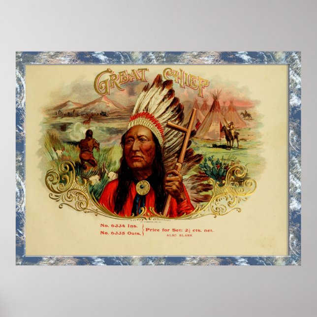 Posters vintages Étiquettes de boîte à cigares (Devant)