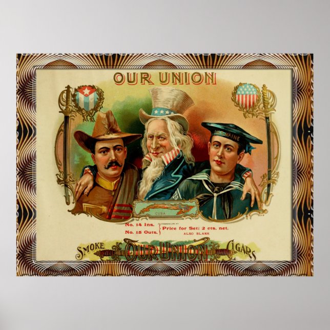 Posters vintages Étiquettes de boîte à cigares (Devant)