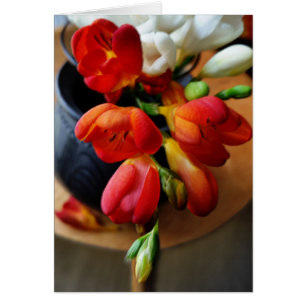 pot avec freesias