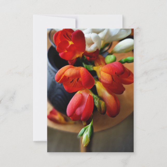 pot avec freesias (Devant)