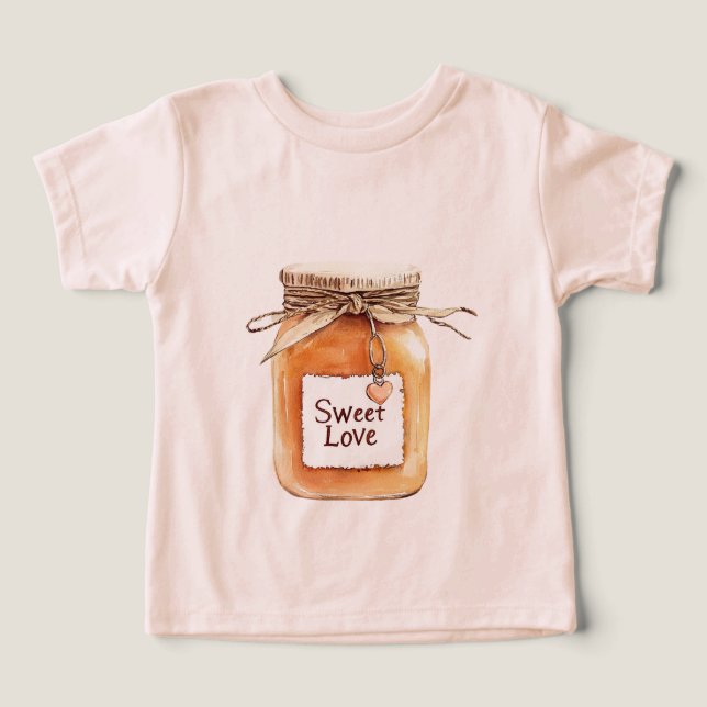 Pot de caramel d'amour doux avec cœur rose (Design Recto)