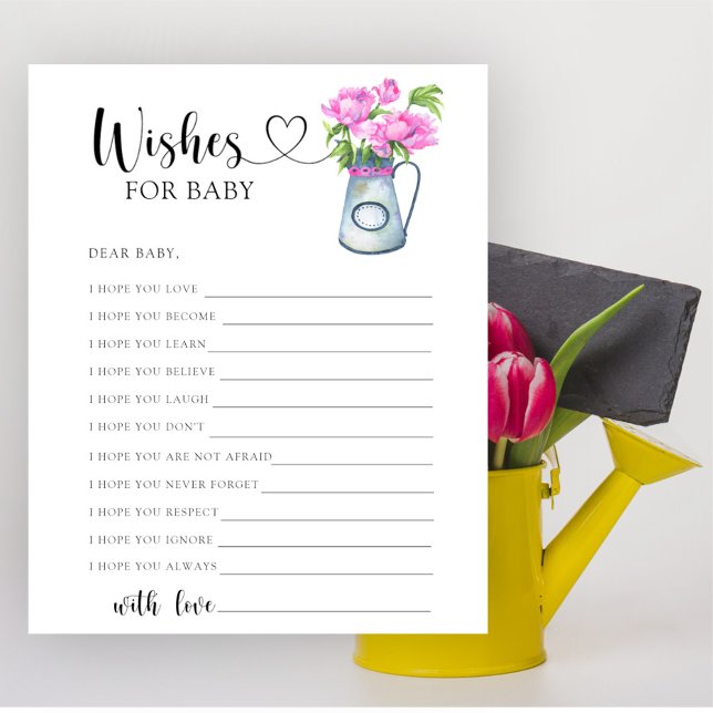 Pot de fleurs - Jeu de fête | vœux pour bébé (Créateur téléchargé)