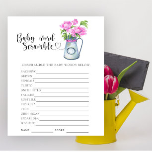 Pot de fleurs - Jeu de mots mêlés pour bébé