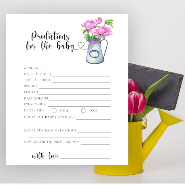 Pot de fleurs - prédictions et conseils pour bébé (Créateur téléchargé)