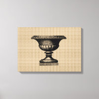 Pot de fleurs vintage sur toile