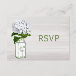 Pot de maçon chic et hortensia blanc RSVP