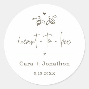 Pot de miel Meant to Bee / Autocollant pour paquet