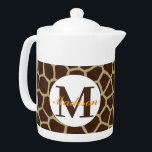 Pot de thé personnalisé Poster de animal Giraffe<br><div class="desc">Personnalisée girafe imprimer thé personnalisé pot. Parfait pour la décoration d'intérieur à thème africain.</div>