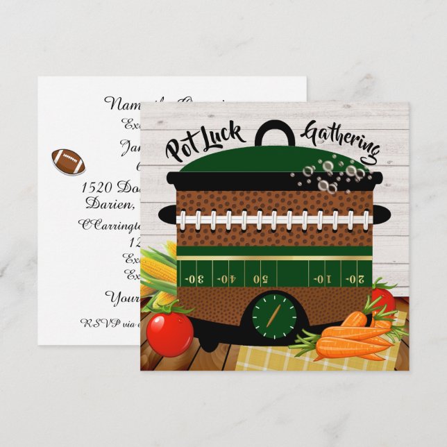 Pot Luck / Toute Invitation (Devant / Derrière)