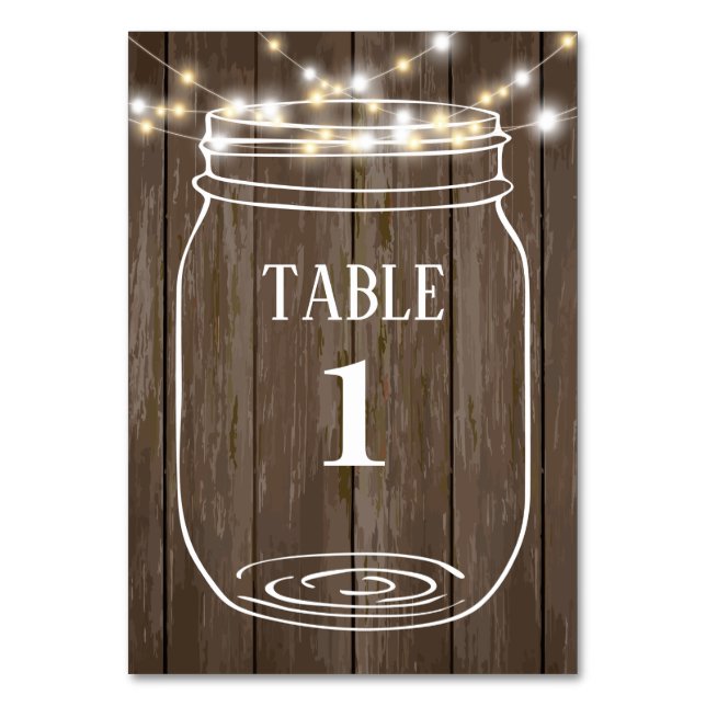 pot Mason, rustique, carte de table (Par défaut)
