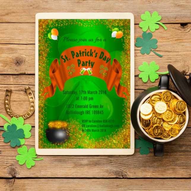 Pot of Gold St. Patrick's Day Invitation (Créateur téléchargé)