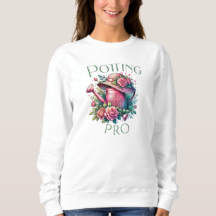 Pot Pro Pink Waters Can Garden Sweatshirt