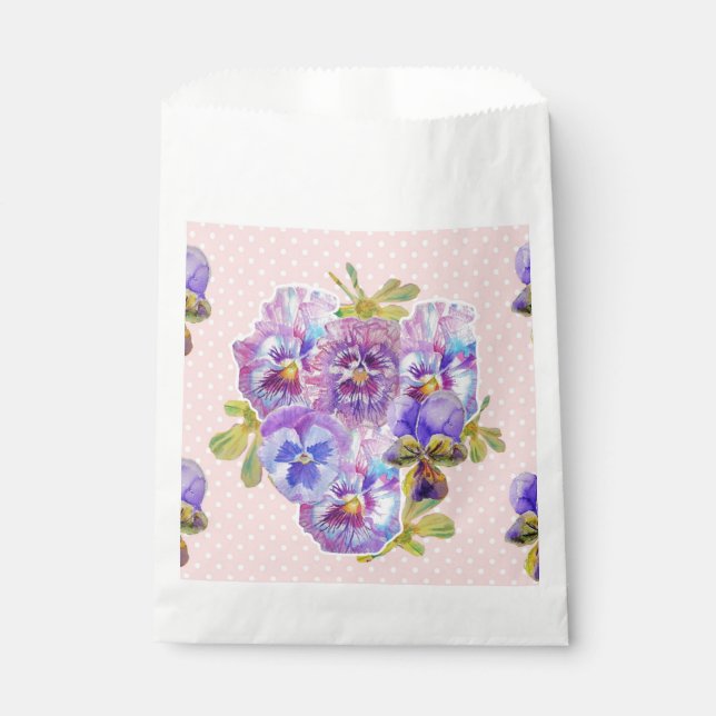 Pot rose Pansy Fleurs florales Fête Favoriser Sacs (Devant)