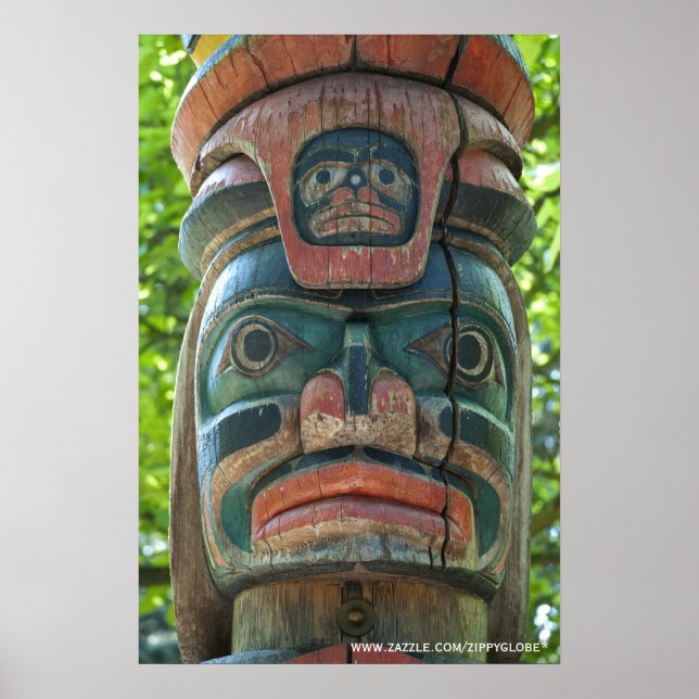 Poteau totem Pole Poteau Poster (Devant)