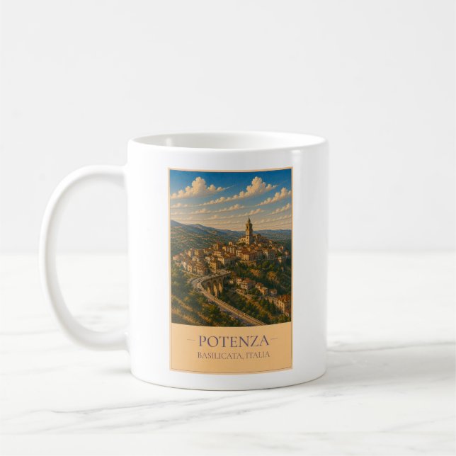 Potenza, Italy – Vintage Travel Mug (Gauche)