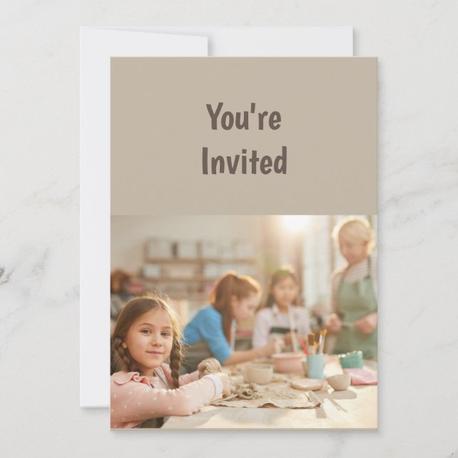 Poterie Anniversaire Fête Invitation (Devant)