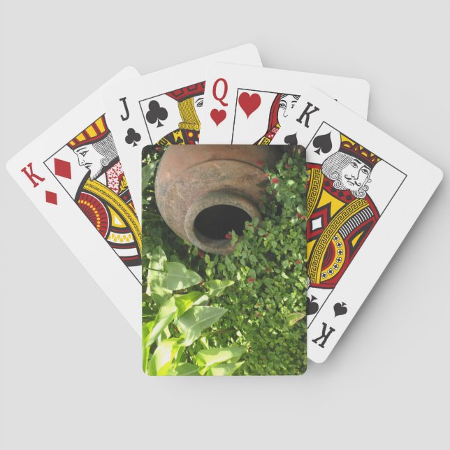 Poterie dans les cartes de jeu de jardin (dos)